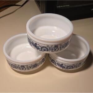 Vintage Blue and White Ceramic Bowls